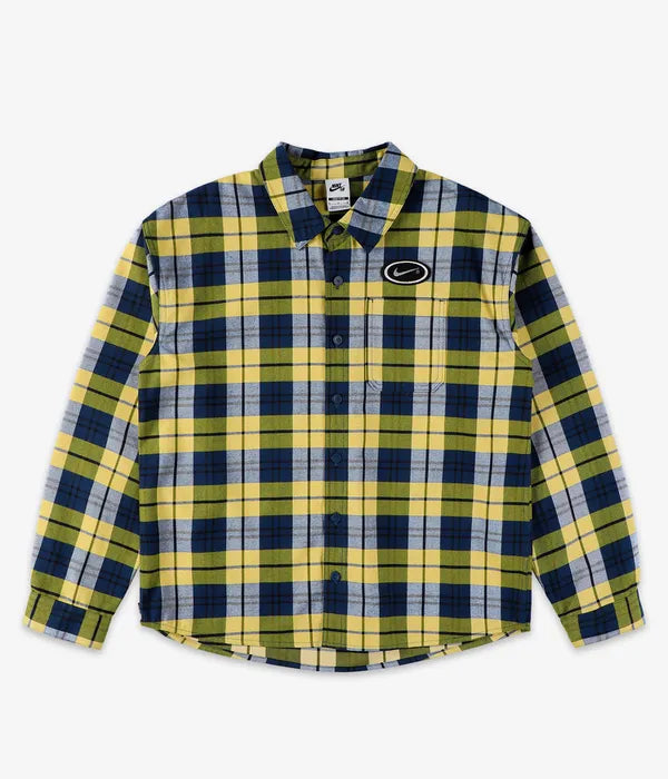 Nike SB Koston Flannel Button Up-(blue/yellow)