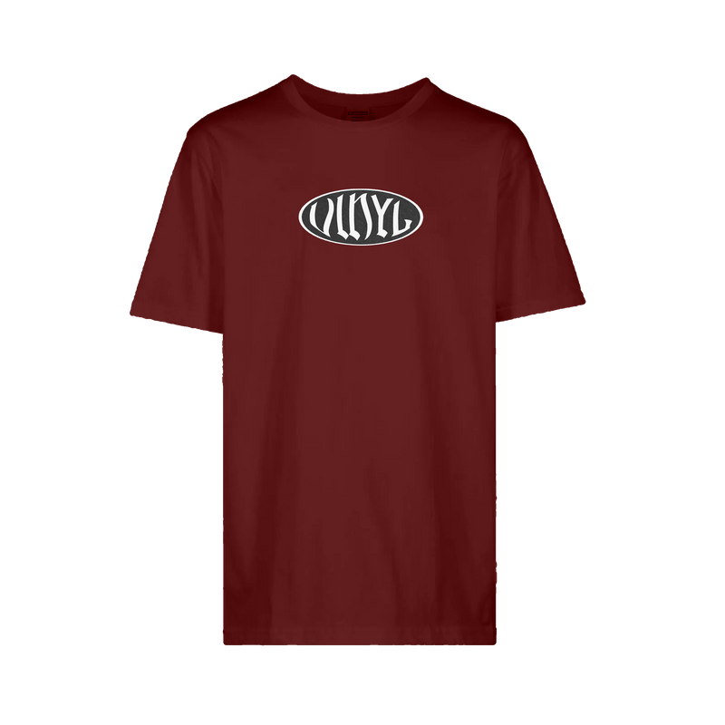 VINYL "OVAL" BURGUNDY TEE