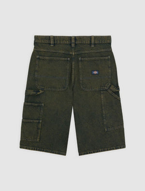 Dickies 14" Loose Denim Painter Short- (green tone fade)