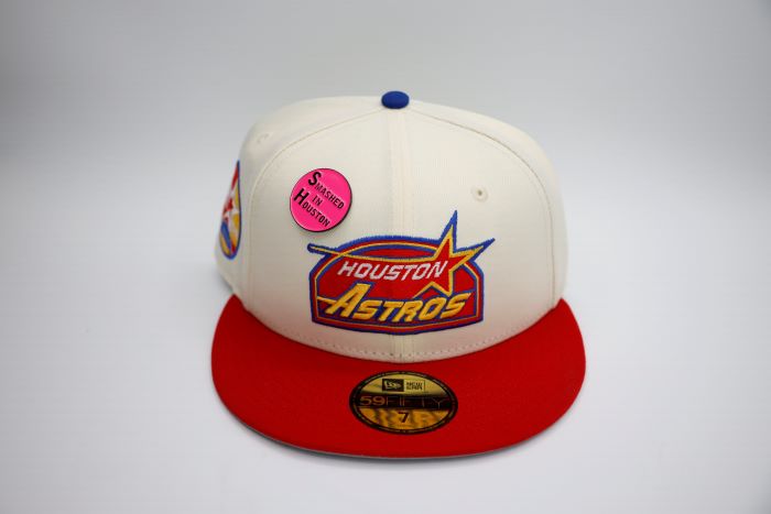 New Era Houston Astros 35 Years 59Fifty Fitted - (Chrome / Scarlet)